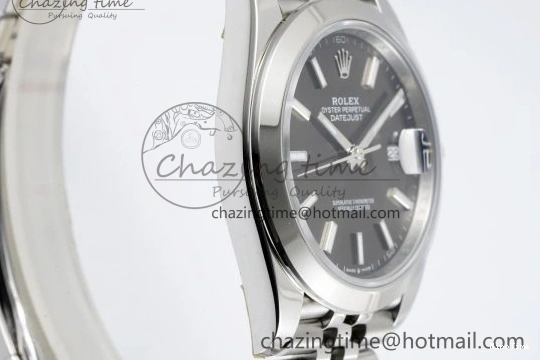 MiroTime 0503 OdorResistant DateJust 41 SS Polished Bezel KING 1:1 Best Edition 904L Steel Gray Stick Dial on Jubilee Bracelet VR 2207